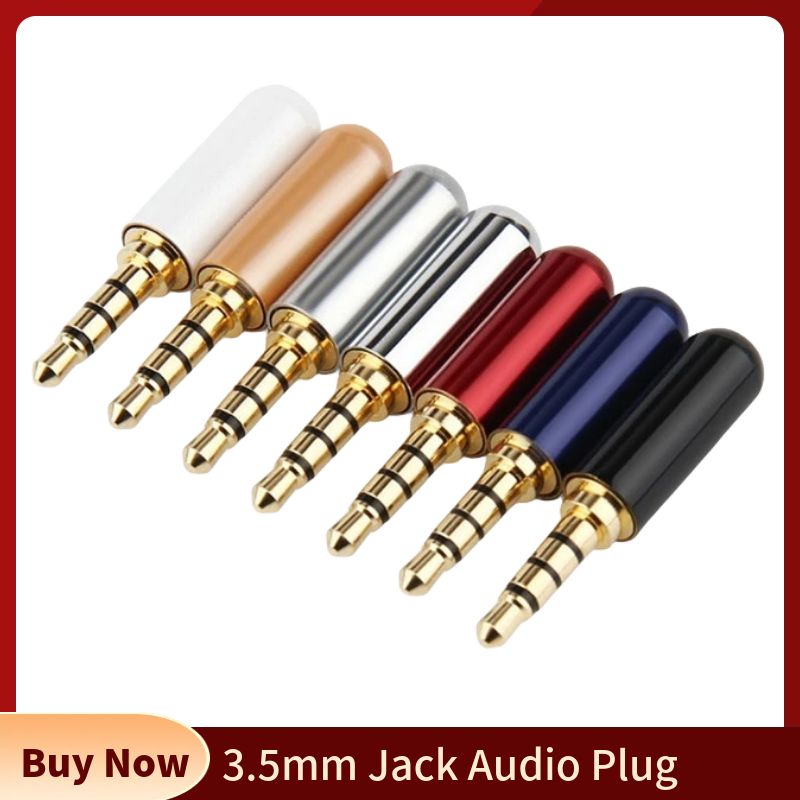Audio Jumper Wire - مقبس صوتي 3.5 ملم رباعي الأقطاب،