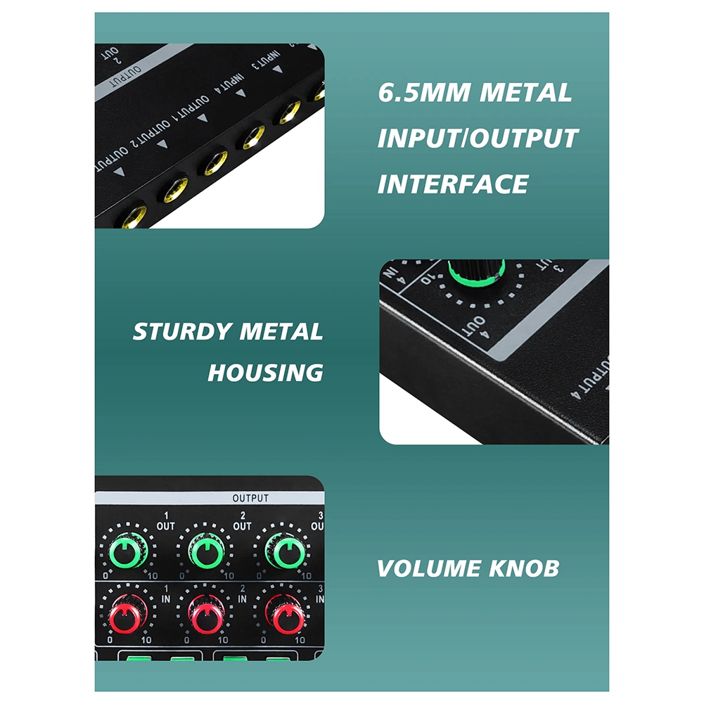 (MEOF) -LQ04 ميكسر صوتي رباعي  - مراجعة Headphone Amplifier وسعره