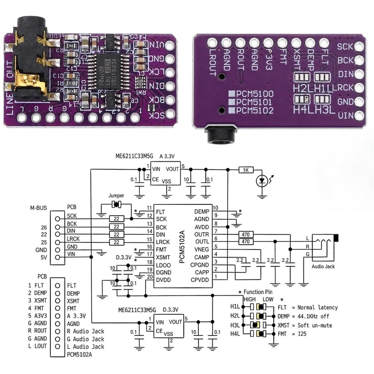 قطعتان من وحدة فك التشفير IIS  - مراجعة Pcm5102 وسعره