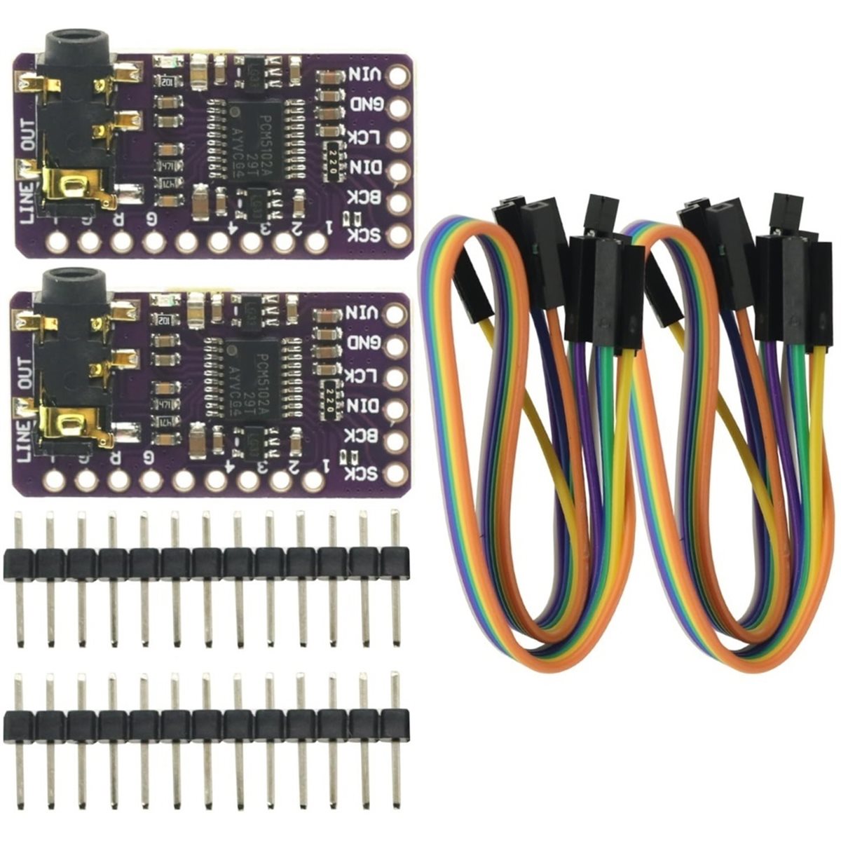 قطعتان من وحدة فك التشفير IIS  - مراجعة Pcm5102 وسعره