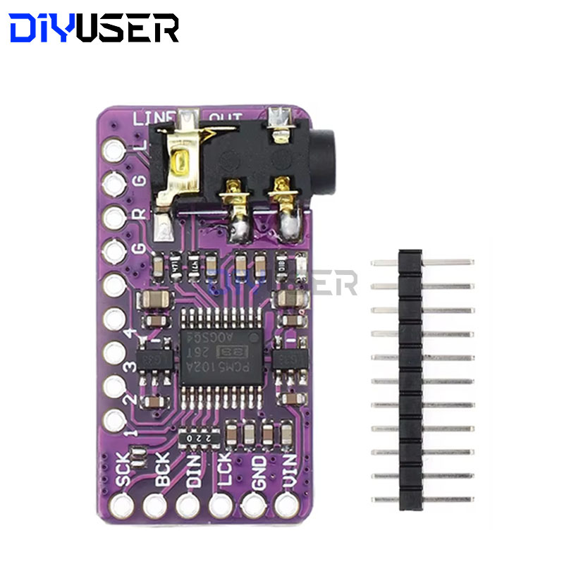 جهاز فك تشفير DAC ، مشغل I2S ل - مراجعة Pcm5102 وسعره