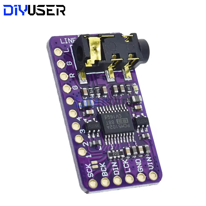 جهاز فك تشفير DAC ، مشغل I2S ل - مراجعة Pcm5102 وسعره